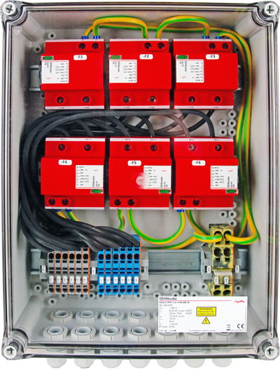 GAK Typ 1+2 im Gehaeuse IP65 f. PV-Anl. 6 MPPT und je 1 String b. 1100V DC