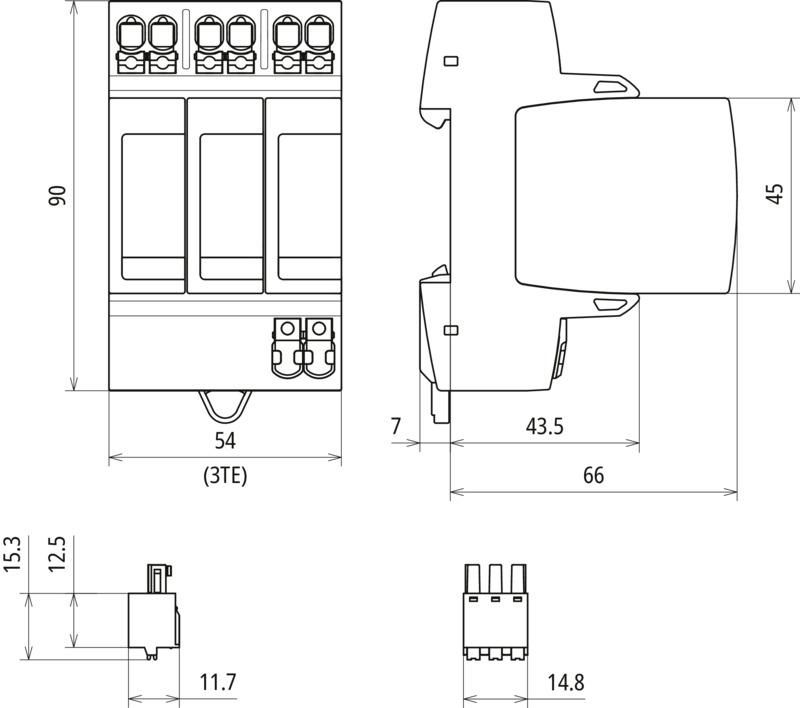 Ueberspannungsableiter Typ 2 DEHNguard MP mehrpolig fuer PV-Anlagen bis 1500V DC – Bild 2 von 2