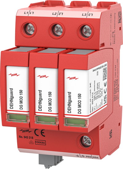 Ueberspannungsableiter Typ 2+3 DEHNguard MD 3-polig fuer TN-C-Systeme
