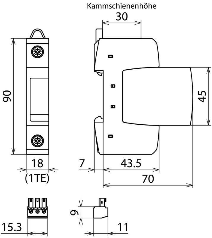 Ueberspannungsableiter Typ 2 DEHNguard S 1-polig Uc 275V mit ACI-Technologie – Bild 2 von 2