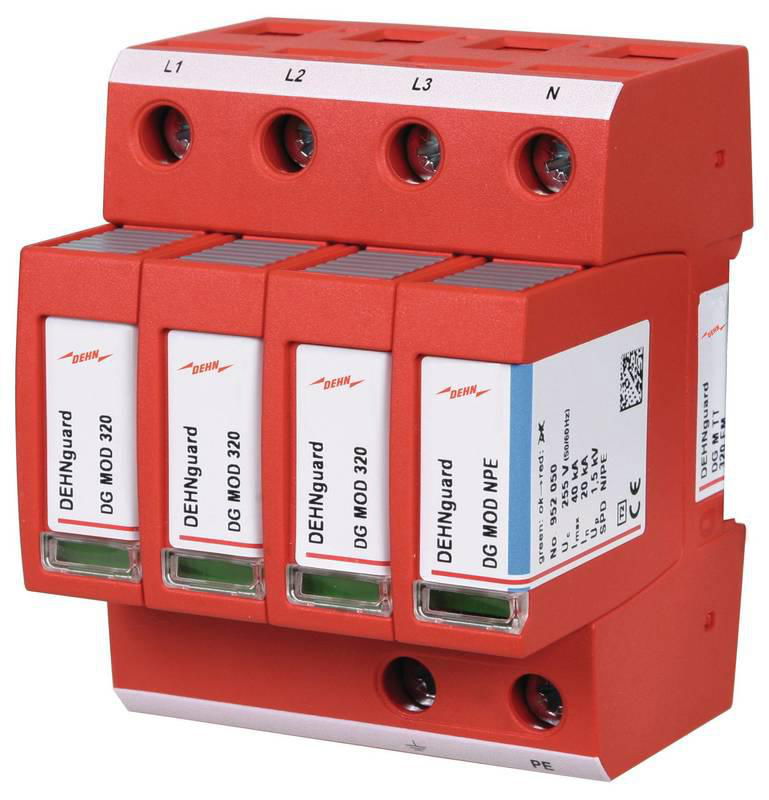 Ueberspannungsableiter Typ 2 DEHNguard M 4-polig fuer TT- und TN-S-Systeme