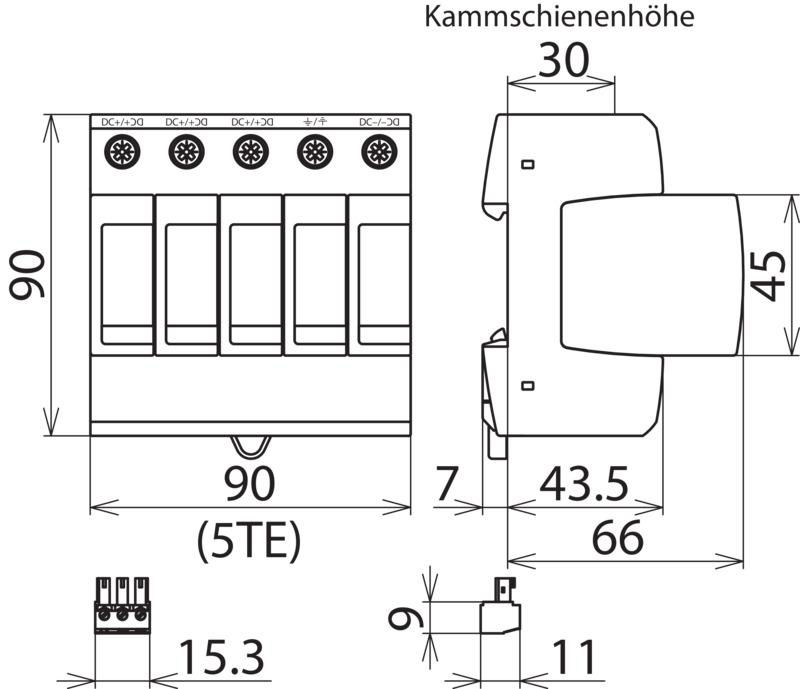 Ueberspannungsableiter Typ 2 DEHNguard M Mehrpol.fuer PV-Anlagen b. 1000V DC/SN 1868 – Bild 2 von 2