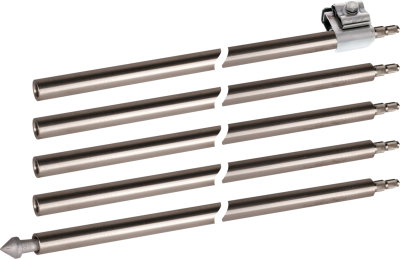 DEHN-Tiefenerder Set DIN 18014 (5x1m) mit Schlagspitze und Anschlussklemme