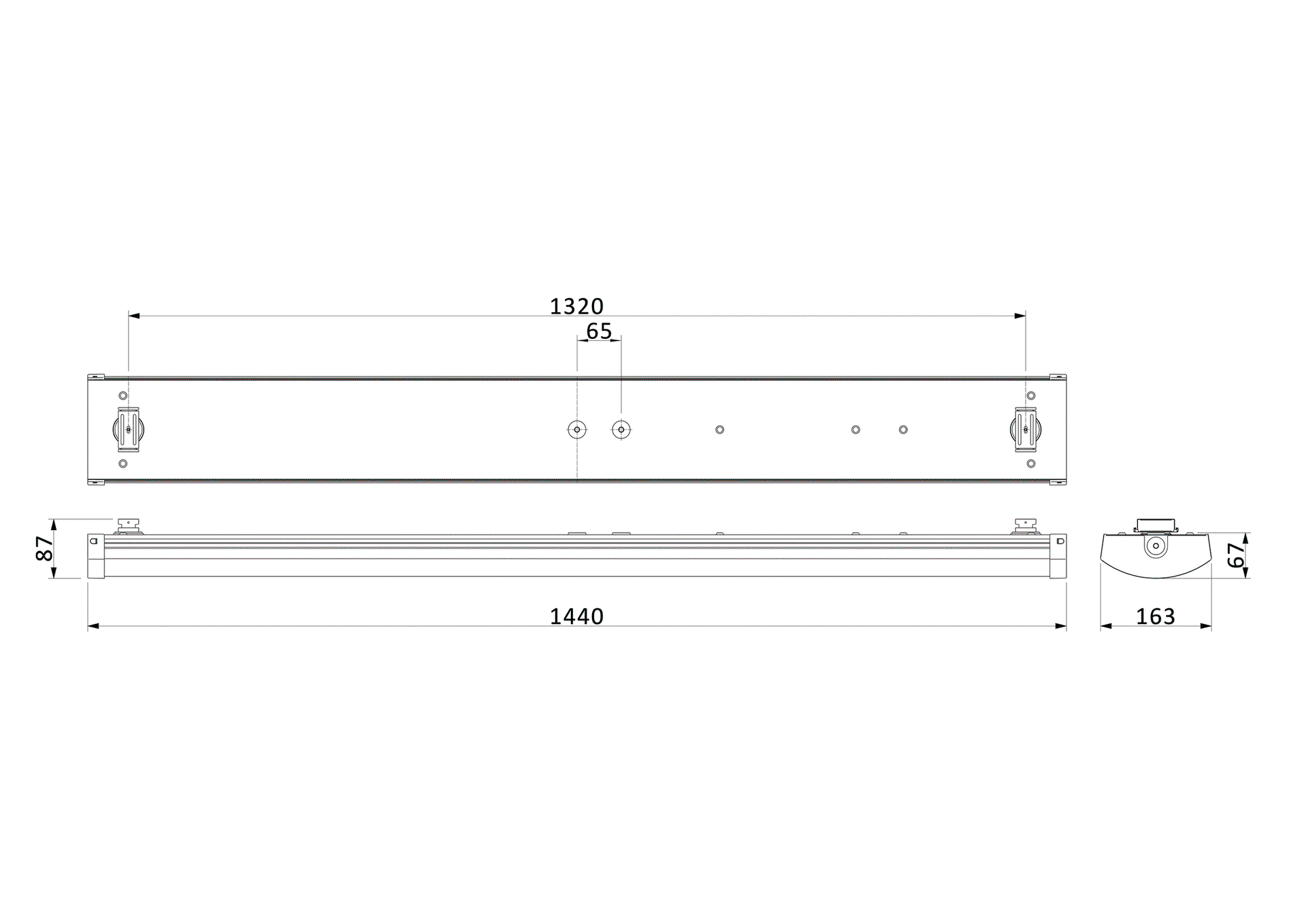 CoreLine FastSet, LED-Anbauleuchte, All-in, 43.5 W, L1440 mm, 6000 lm, 3000 K, 4000 K, Kabellos, Interact Ready – Bild 22 von 25