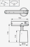 StoreFit, Track projector, 22 W, 2700 lm, 3000 K, Tiefbreitstrahlend (MB), Schwarz