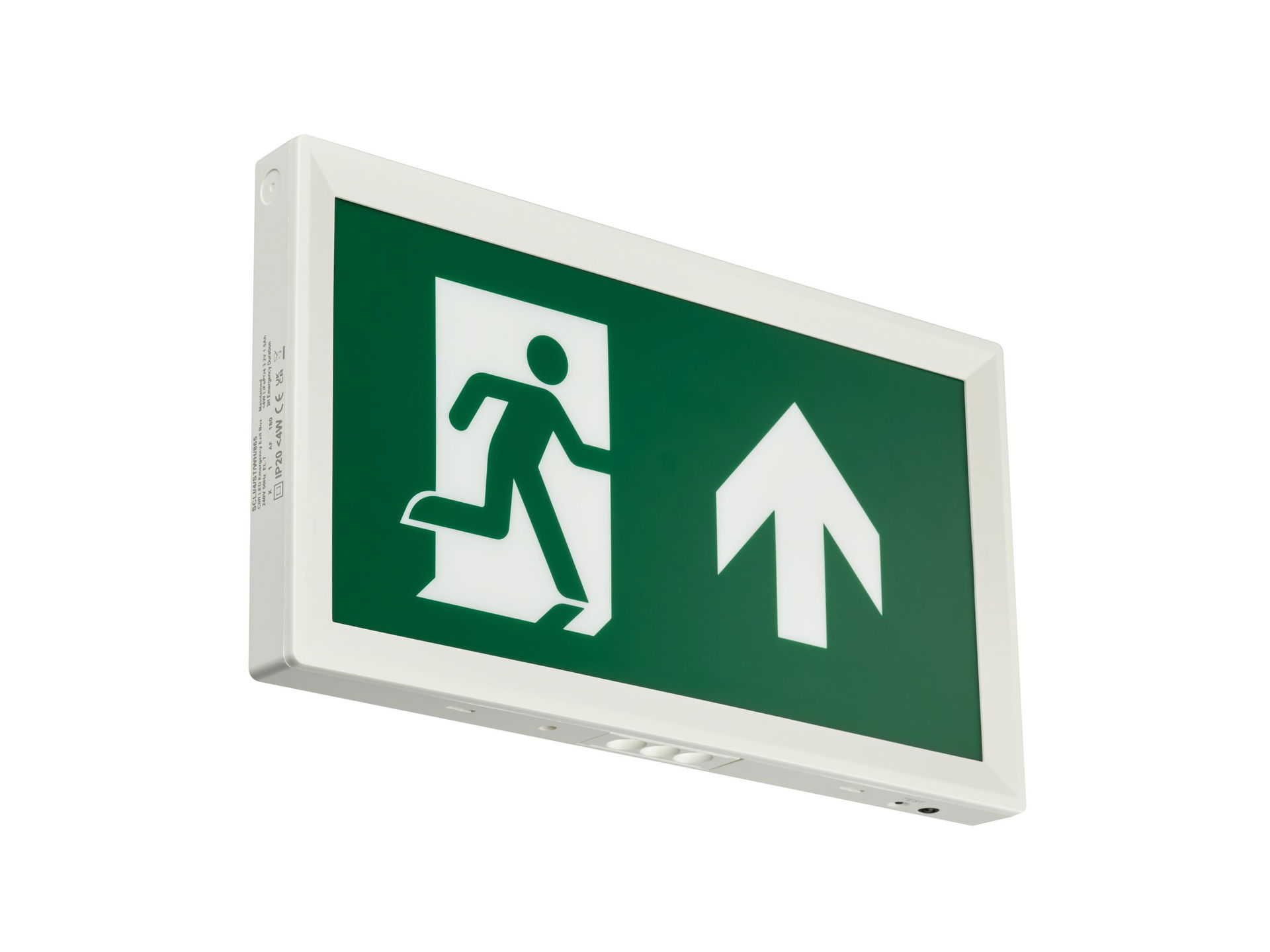 Ausgangsbeschilderung, Illuminated emergency exit sign, 4 W, 4 W, 330x186mm  H30 mm, 85 lm, 6500 K, IP20, ELP3h, Dauerhaft