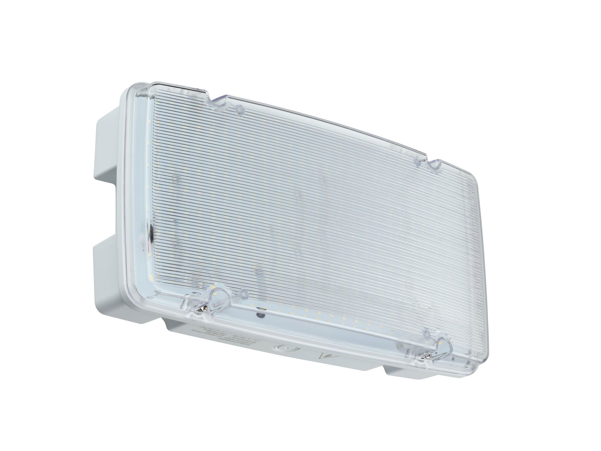 Bulkhead-Notfallleuchte, High output, 10 W, 10 W, 321x167 mm  H83 mm, 1587 lm, 6500 K, IP65, ELP3h, Nicht dauerhaft