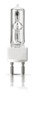 MSR HR (Heißwiederzündung) -  Studio-, projection- and photo lamp -  Systemleistung: 575 W -  Ähnlichste Farbtemperatur: 6000 K