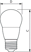 CorePro LED Kerzen-und Tropfenlampenform -  LED-lamp/Multi-LED -  Systemleistung: 7 W -  Energieeffizienzklasse: E
