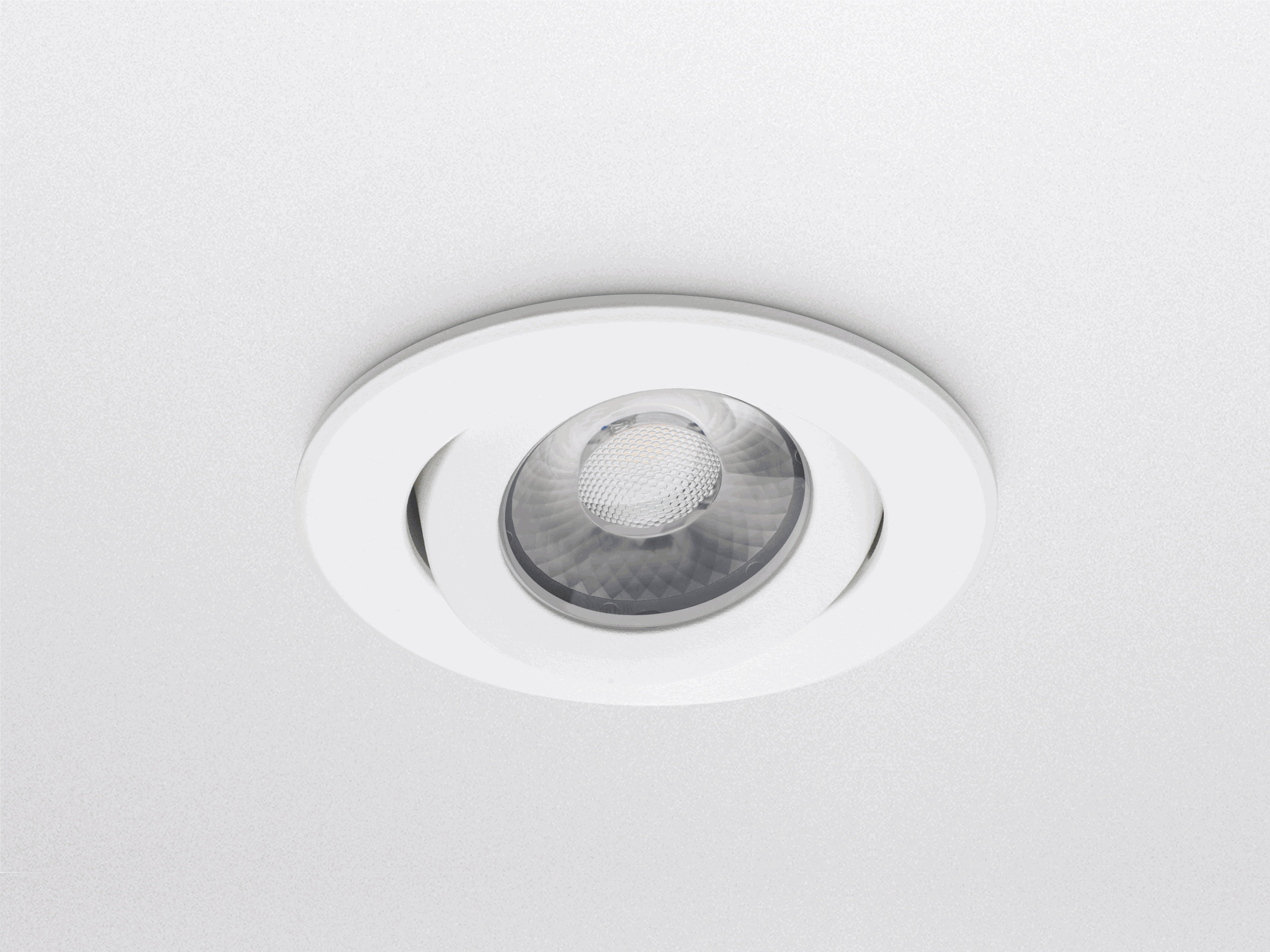 CoreLine Einbaustrahler Gen2, Adjustable, 10.2 W, D68 mm, 1000 lm, 3000 K, Phasenanschnitt-Dimmen, Breitstrahlend (WB), Weiß, IP20/44