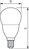 CorePro LED Kerzen-und Tropfenlampenform -  LED-lamp/Multi-LED -  Systemleistung: 7 W -  Energieeffizienzklasse: E