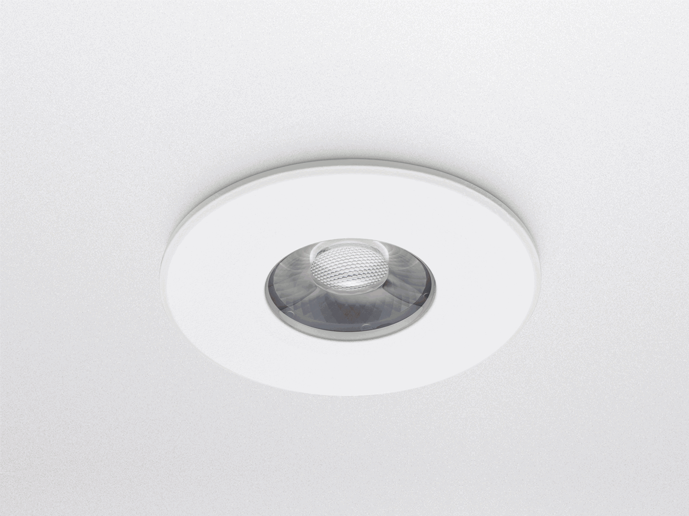 CoreLine Einbaustrahler Gen2, Fixed, 10.2 W, D68 mm, 1080 lm, 4000 K, Phasenanschnitt-Dimmen, Breitstrahlend (WB), Weiß, IP20/65