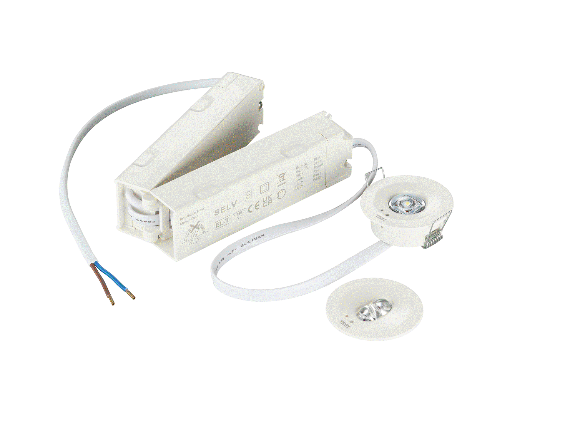 Sicherheitsleuchte, Recessed, 2 W, 2 W, D50 mm, 135 lm, 6500 K, IP20, ELP3h, Nicht dauerhaft – Bild 2 von 5