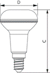 CorePro LEDspot-Reflektoren E27/E14 -  LED-lamp/Multi-LED -  Systemleistung: 4.3 W -  Energieeffizienzklasse: F -  Ähnlichste Farbtemperatur: 2700 K