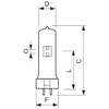 MSR (Kaltwiederzündung) -  Studio-, projection- and photo lamp -  Systemleistung: 575 W -  Ähnlichste Farbtemperatur: 6990 K