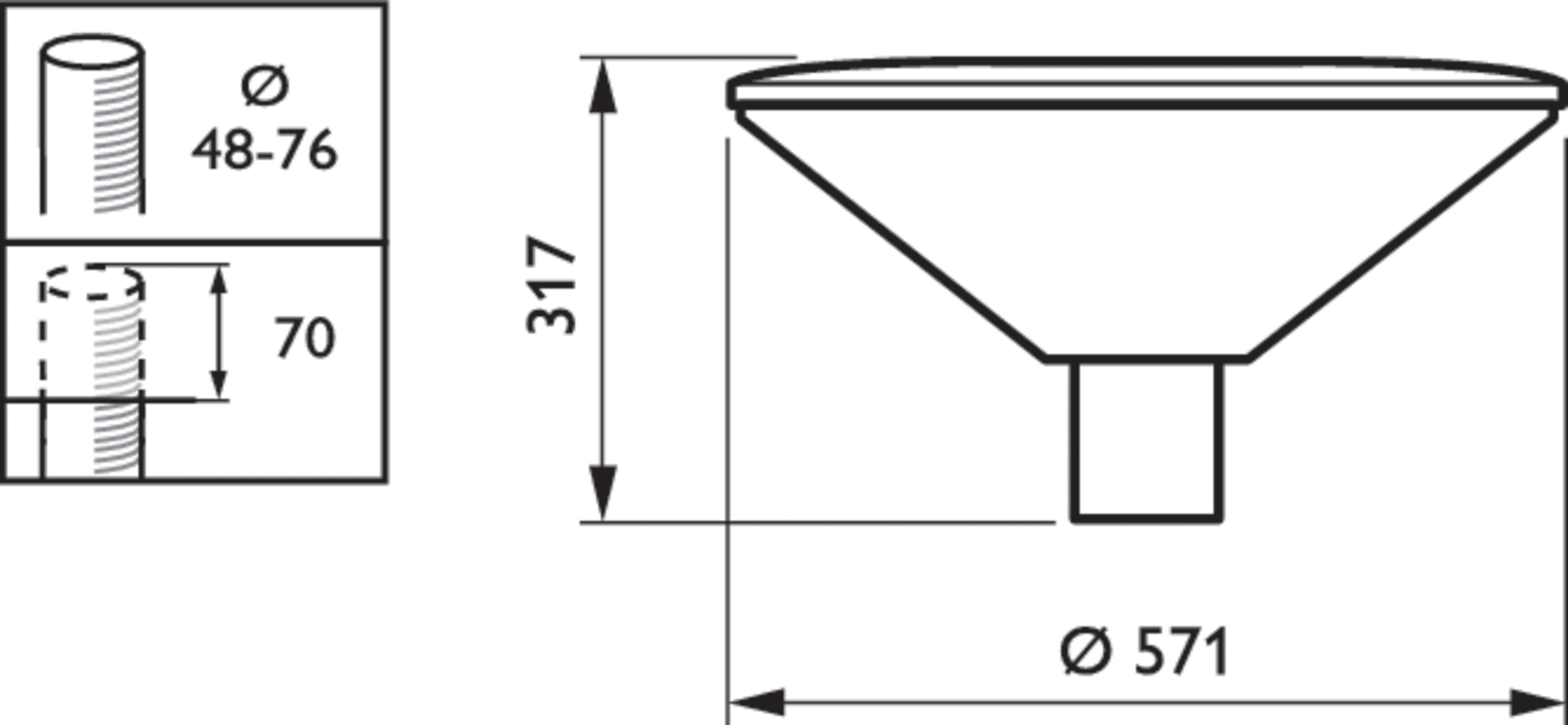 TownGuide Performer, Urban road & street light, 32.5 W, 1900 lm, 3000 K, CRI80, Safety class II, IP66, SRG6-6