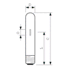 HPI-T -  Halogen metal halide lamp without reflector -  Systemleistung: 990 W -  Ähnlichste Farbtemperatur: 4300 K