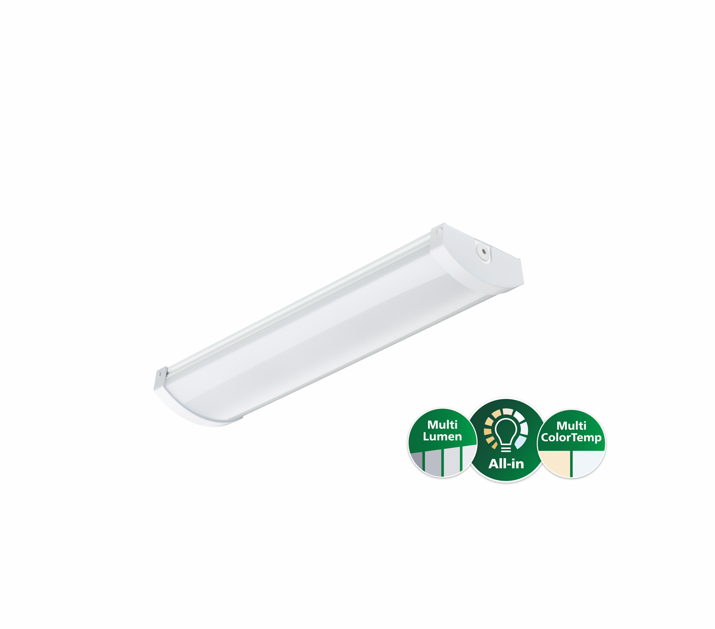 CoreLine FastSet, LED-Anbauleuchte, All-in, 20 W, 17 W, 14 W, 12 W, L602 mm, 1700 lm, 1900 lm, 2200 lm, 2600 lm, 3000 K, 4000 K
