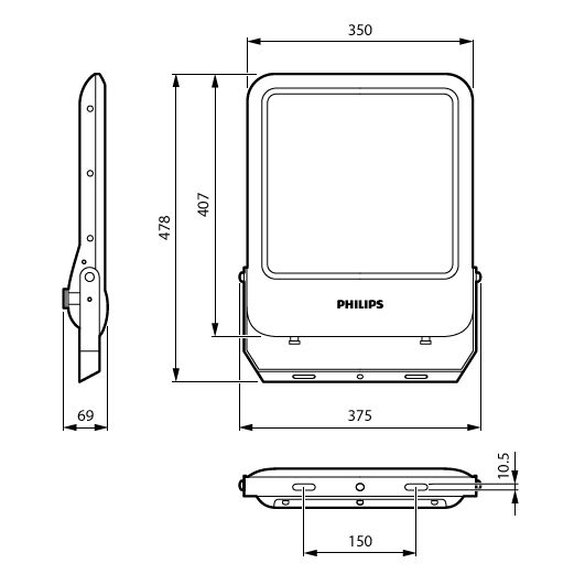 CoreLine Tempo All-in, Floodlight, 185 W, 17000 lm, 26000 lm, 3000 K, 4000 K, 5700 K, CRI80, Symmetrisch – Bild 19 von 19