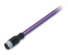 CANopen-/DeviceNet-Leitung M12A-Buchse  axial 5-polig violett