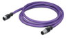 CANopen-/DeviceNet-Leitung M12A-Buchse  axial M12A-Stecker  axial violett