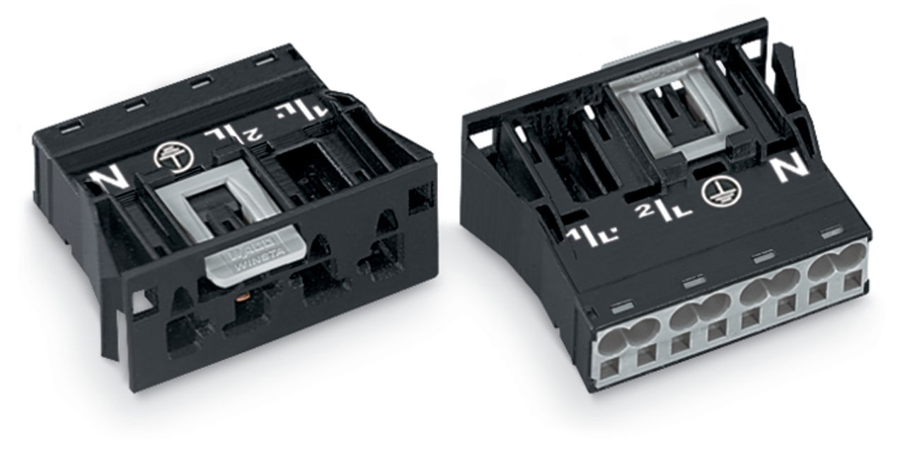 Snap-In-Stecker 4-polig Kod. A schwarz