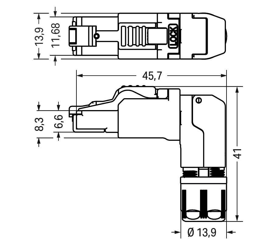 PROFINET-Stecker RJ-45 Cat. 6A – Bild 2 von 3