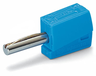 Bananenstecker für Buchsendurchmesser 4 mm blau