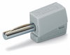 Bananenstecker für Buchsendurchmesser 4 mm grau