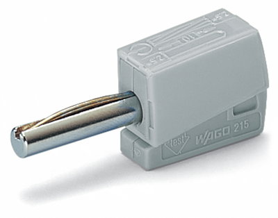 Bananenstecker für Buchsendurchmesser 4 mm grau