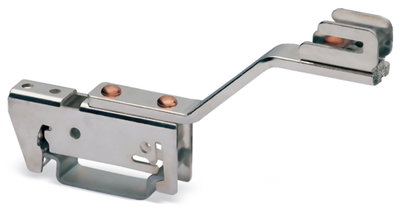 Sammelschienenhalter für Sammelschienen Cu 10 mm x 3 mm einseitig, abgewinkelt silberfarben