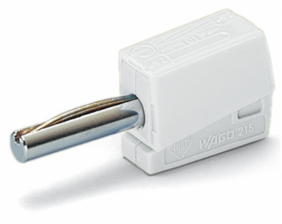 Bananenstecker für Buchsendurchmesser 4 mm weiß