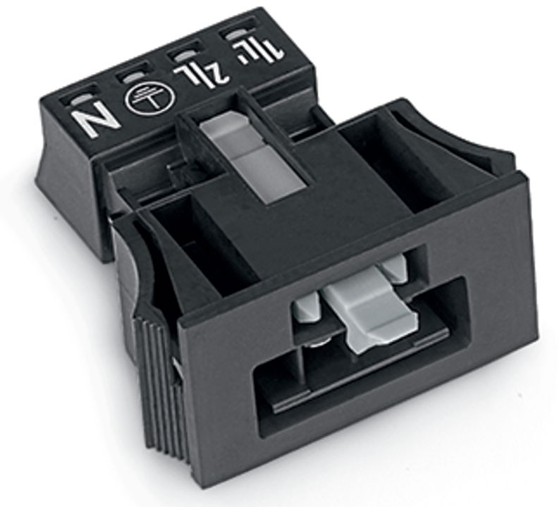 Snap-In-Stecker 4-polig Kod. A schwarz – Bild 2 von 5