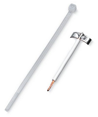 Schirmübergabe inklusive Kabelbinder für Schirmdurchmesser 5 mm bis 10 mm 60 mm lang