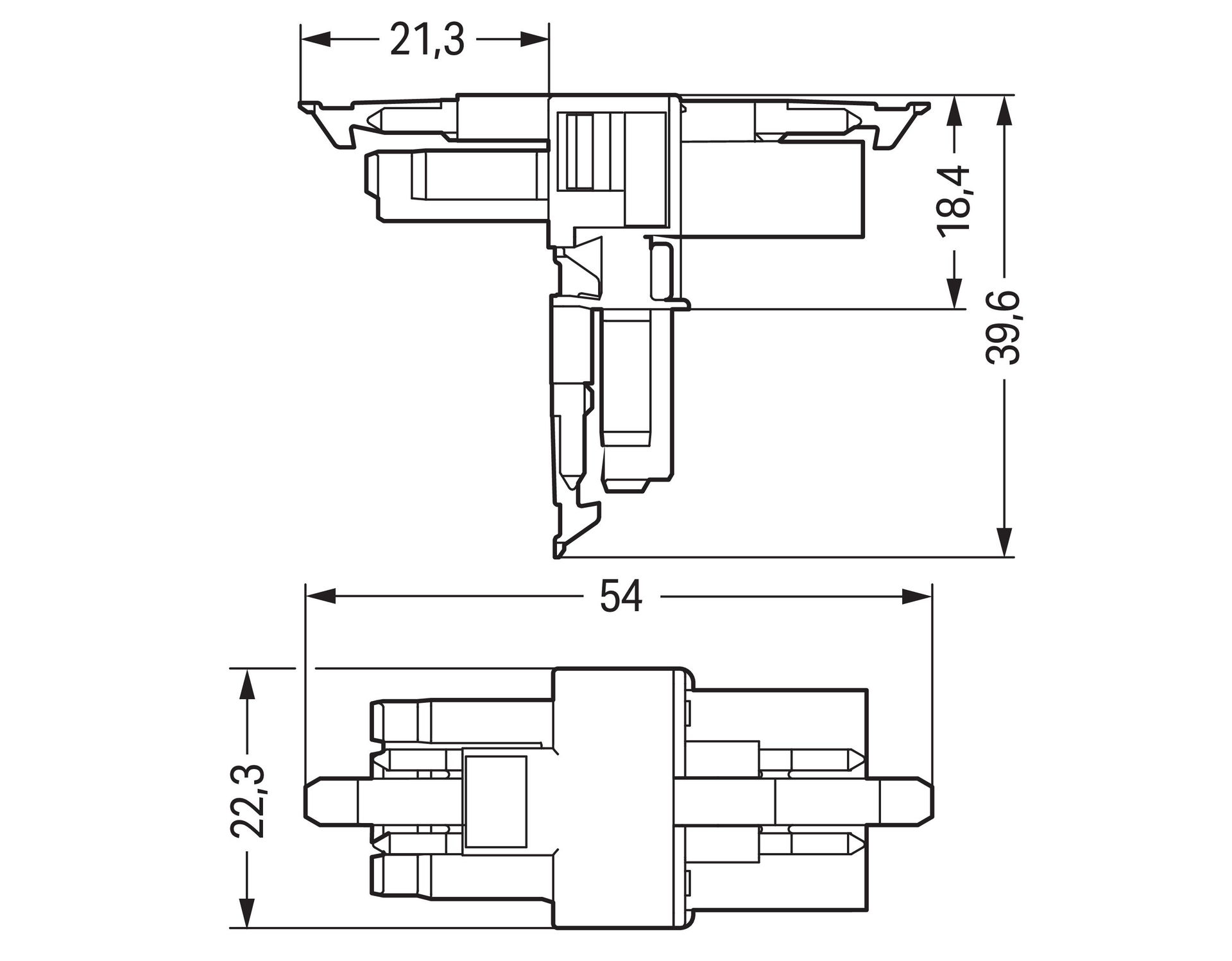 T-Verteiler 4-polig Kod. B grau – Bild 2 von 2