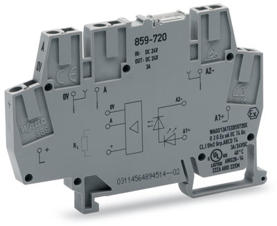 Optokopplermodul Eingangsnennspannung DC 24 V Ausgangsspannungsbereich DC 10 … 30 V grau