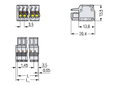 1-Leiter-Federleiste Drücker Push-in CAGE CLAMP® lichtgrau