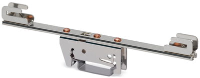 Sammelschienenhalter für Sammelschienen Cu 10 mm x 3 mm beidseitig, gerade silberfarben