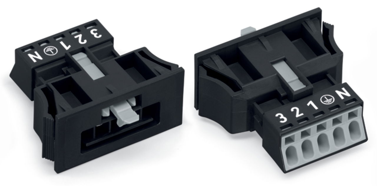 Snap-In-Stecker 5-polig Kod. A schwarz – Bild 3 von 5