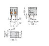 Leiterplattenklemme 4 mm² Rastermaß 7,5 mm grau