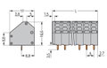 2-Leiter-Leiterplattenklemme 1,5 mm² Rastermaß 5 mm grau
