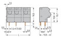2-Leiter-Leiterplattenklemme 0,75 mm² Rastermaß 7,5/7,62 mm grau