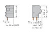 Anreihbare Leiterplattenklemme 2,5 mm² Rastermaß 10/10,16 mm lichtgrau