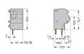 Anreihbare 2-Leiter-Leiterplattenklemme 0,75 mm² Rastermaß 10/10,16 mm orange