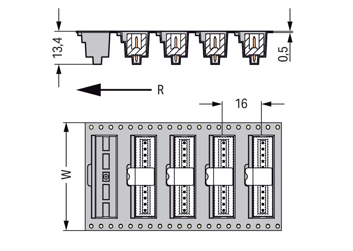 THR-Stiftleiste Lötstift 0,8 x 0,8 mm gerade schwarz – Bild 3 von 5