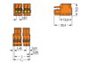 1-Leiter-Federleiste Drücker Push-in CAGE CLAMP® orange
