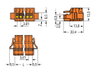 1-Leiter-Federleiste Drücker Push-in CAGE CLAMP® orange