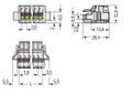 1-Leiter-Federleiste Drücker Push-in CAGE CLAMP® lichtgrau