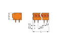 Leiterplattenklemme 1,5 mm² Rastermaß 3,81 mm orange
