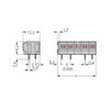 2-Leiter-Leiterplattenklemme 0,75 mm² Rastermaß 5/5,08 mm grau